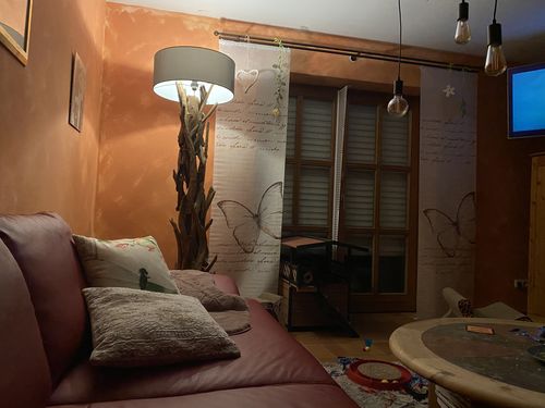 Customer photo review of Stehlampe Teakholz BLUMA  | Höhe 180 cm | inkl. Lampenschirm