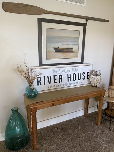 Customer photo review of River House Sign