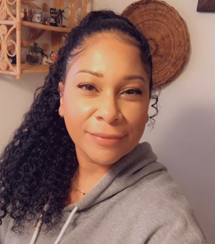 Customer photo review of Curly Ponytail Honey Blonde