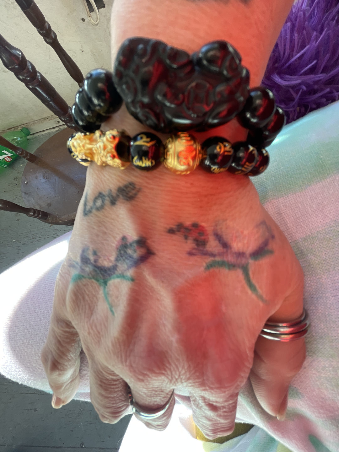 Customer photo review of Pi Yao Obsidian Wealth Bracelet
