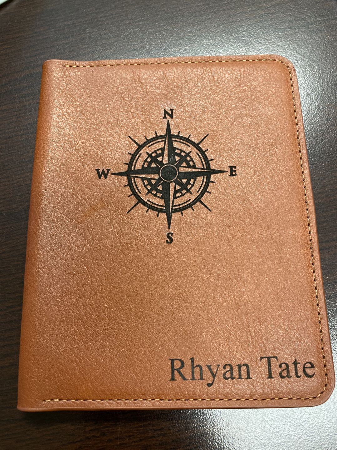 Customer photo review of Personalized Leather Passport Holder