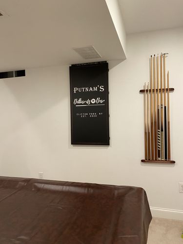 Customer photo review of Billiard And Bar Sign Pool Room Sign Basement Bar Sign ManCave Décor Personalized Billiard Sign Established Date Sign Billiard Room Bar Sign