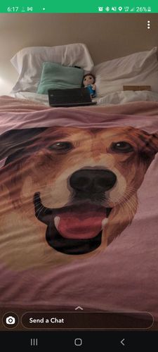 Customer photo review of Custom Pet Print Fleece Blanket