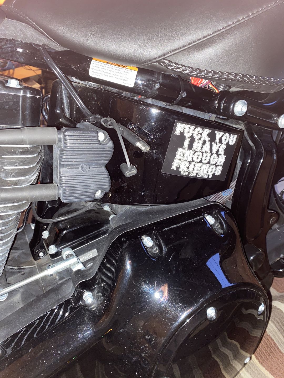Customer photo review of ENOUGH FRIENDS STICKER