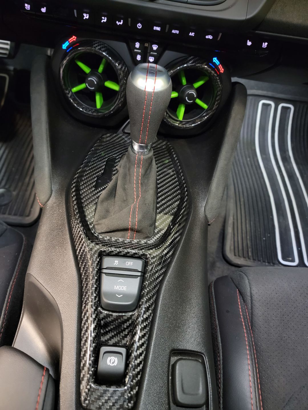 Customer photo review of [Set] Carbon Fiber Center Console AC Vent Covers For 2016-2021 Chevy Camaro