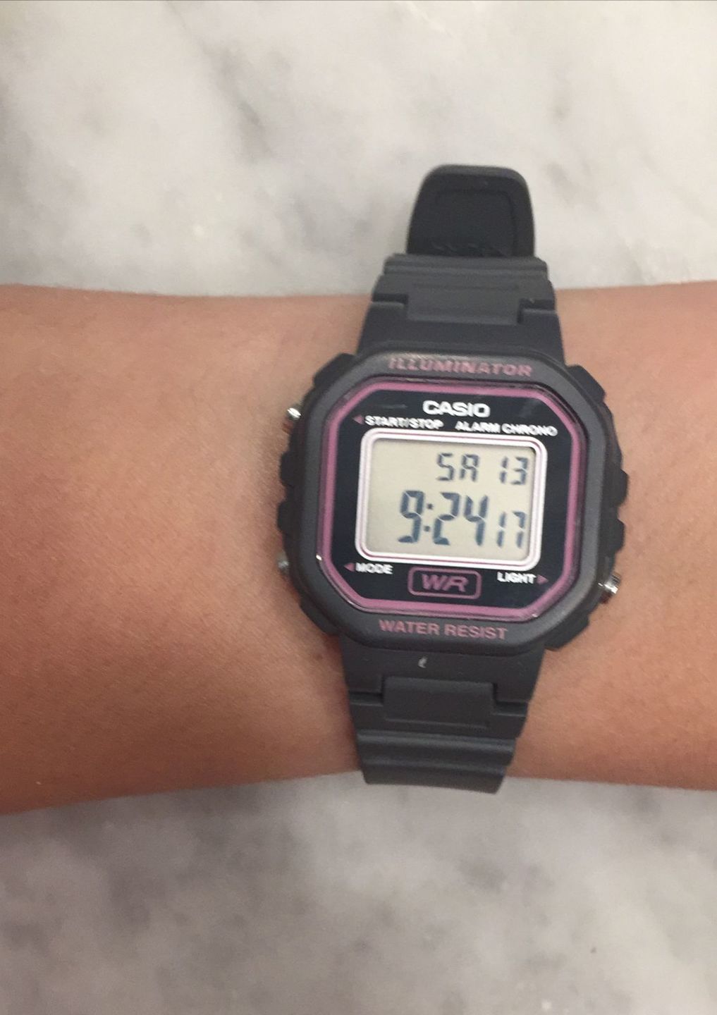 Customer photo review of Reloj Casio Vintage LA-20WH-8ADF Gris Rosado