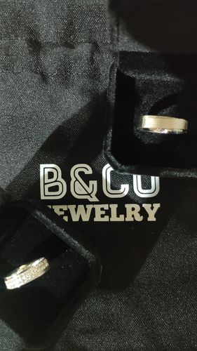 Customer photo review of Messina Wedding Rings