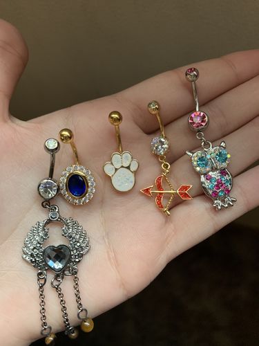 Customer photo review of 5 Piece Mystery Belly Ring Grab Bag