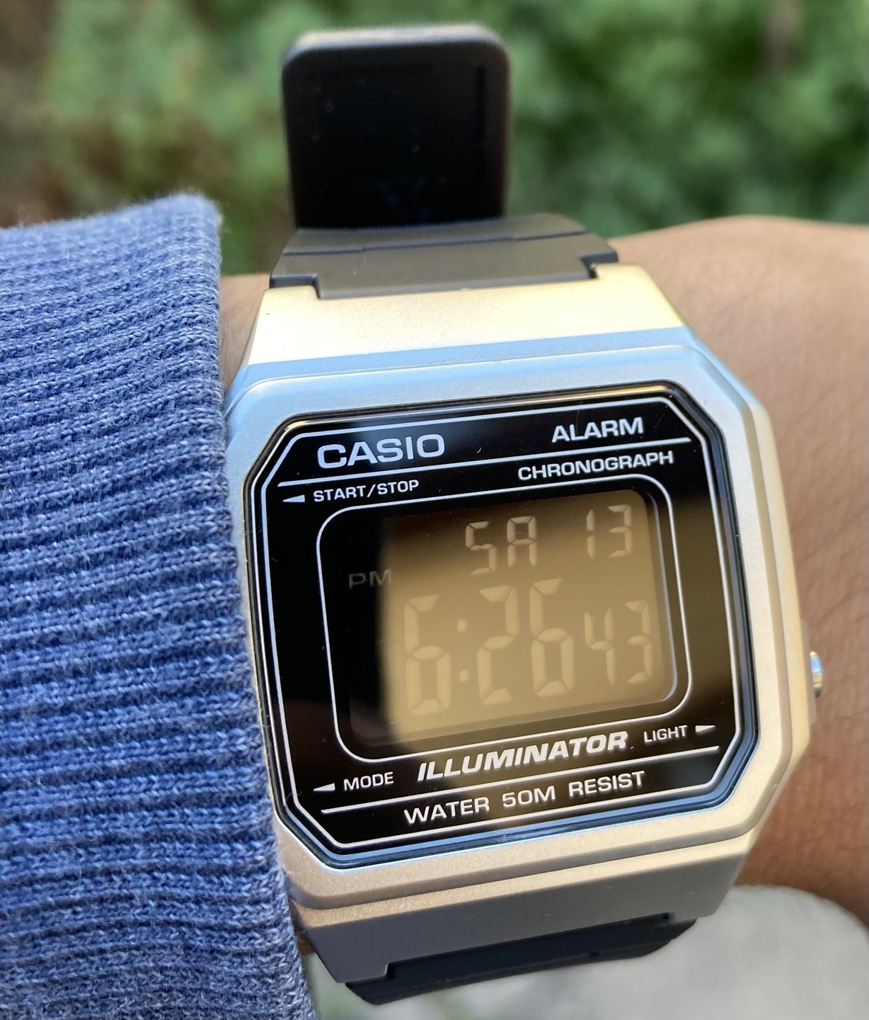Customer photo review of Reloj Casio Vintage W-217HM-7BV Plateado/Negro
