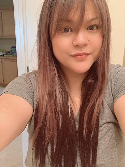 Customer photo review of Virgin Flat Silk Weft Hair Extensions Hair Weft Darkest Brown #2
