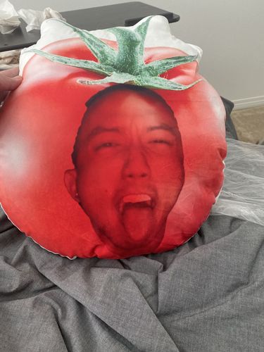 Customer photo review of Create A Custom Face Pillow
