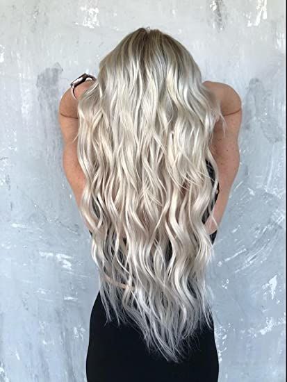 Customer photo review of Flat Silk Weft Hair Extensions Invisible Hair Highlight Blonde #P19/60