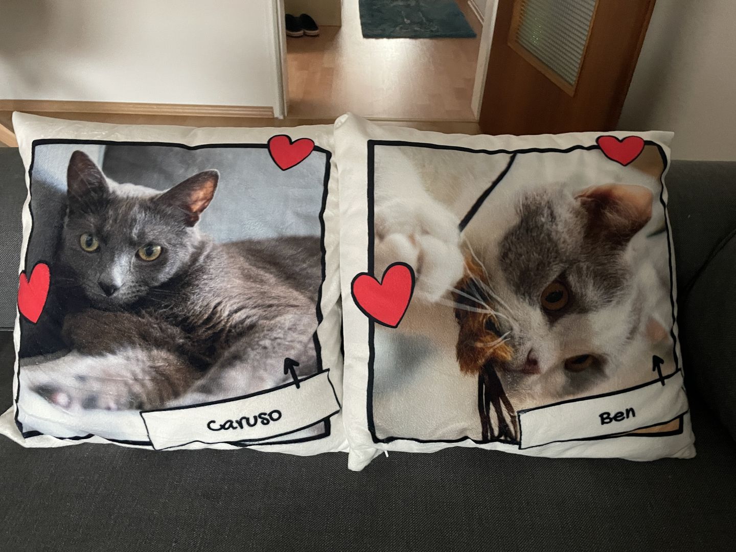 Customer photo review of Fotokissen mit Herzchen - Individuelles Kissen