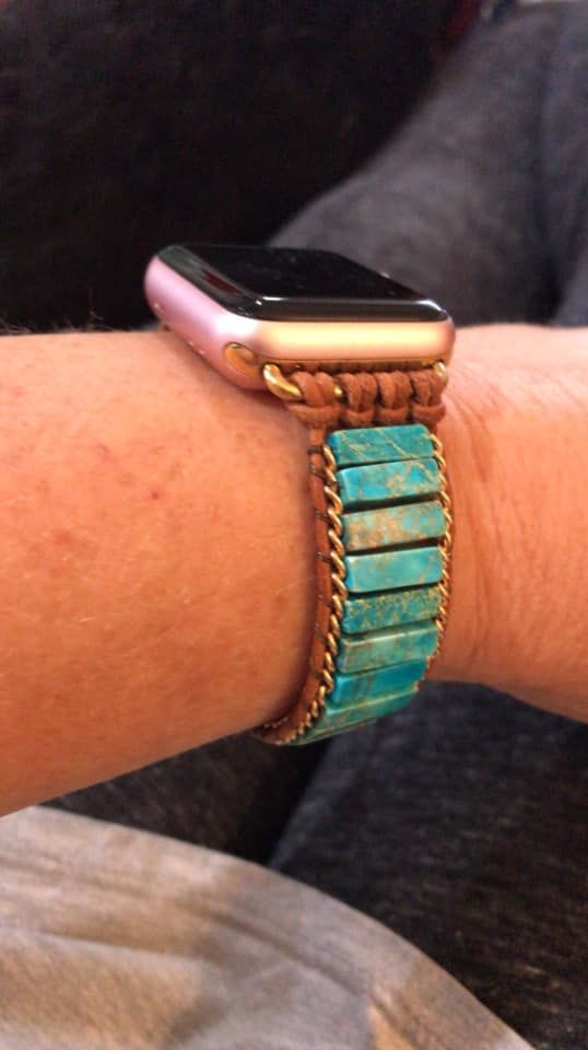 Customer photo review of Native Turquoise Protection Apple Watch Strap