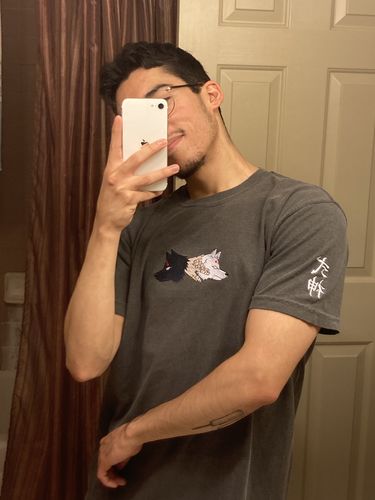 Customer photo review of Megumi Vintage Grey Tee