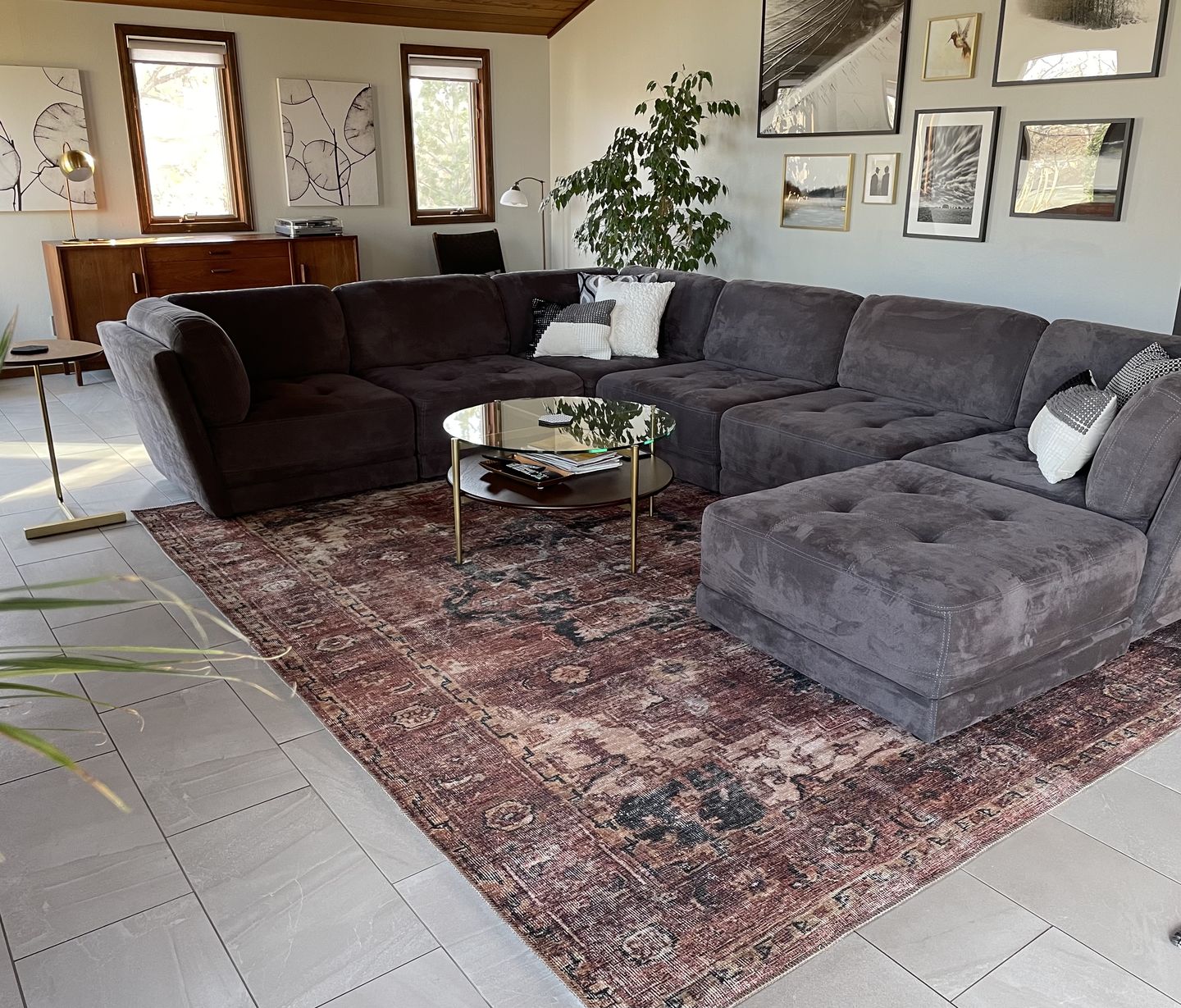 Customer photo review of Distressed Vintage Cezanne Terracotta Area Rug
