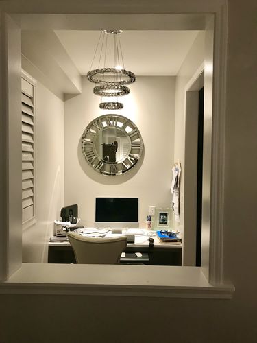 Customer photo review of 32" Luxury Real Mirrored Clock