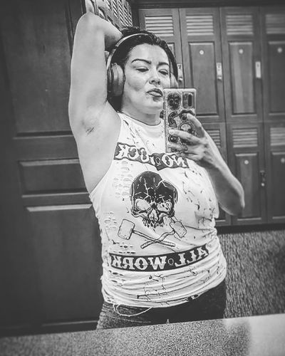 Customer photo review of 167 - ALL WORK Tank Top White Tee