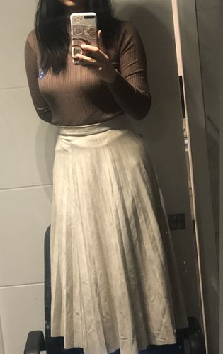 Customer photo review of Pleated A-Line Skirt