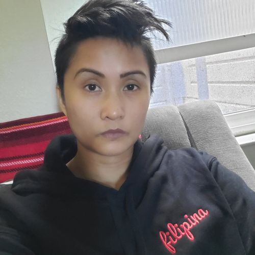 Customer photo review of Filipina Embroidered Crop Hoodie