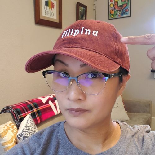 Customer photo review of Filipina Embroidered Vintage Cotton Twill Cap