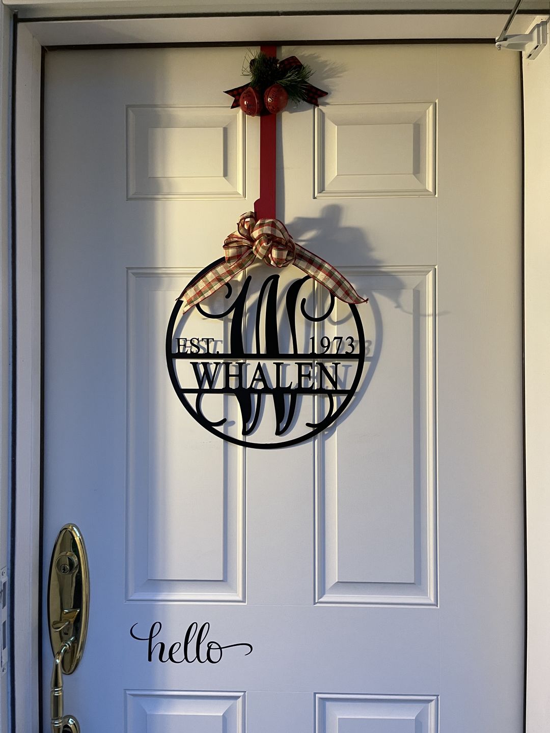 Customer photo review of 15" Established Circle Name and Date Monogram