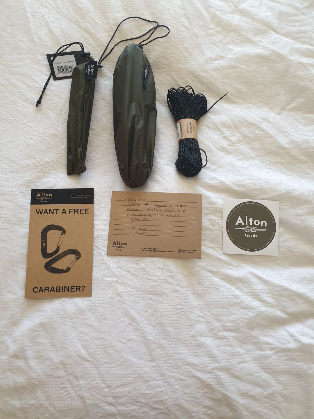 Customer photo review of Ultralight Groundsheet - Single
