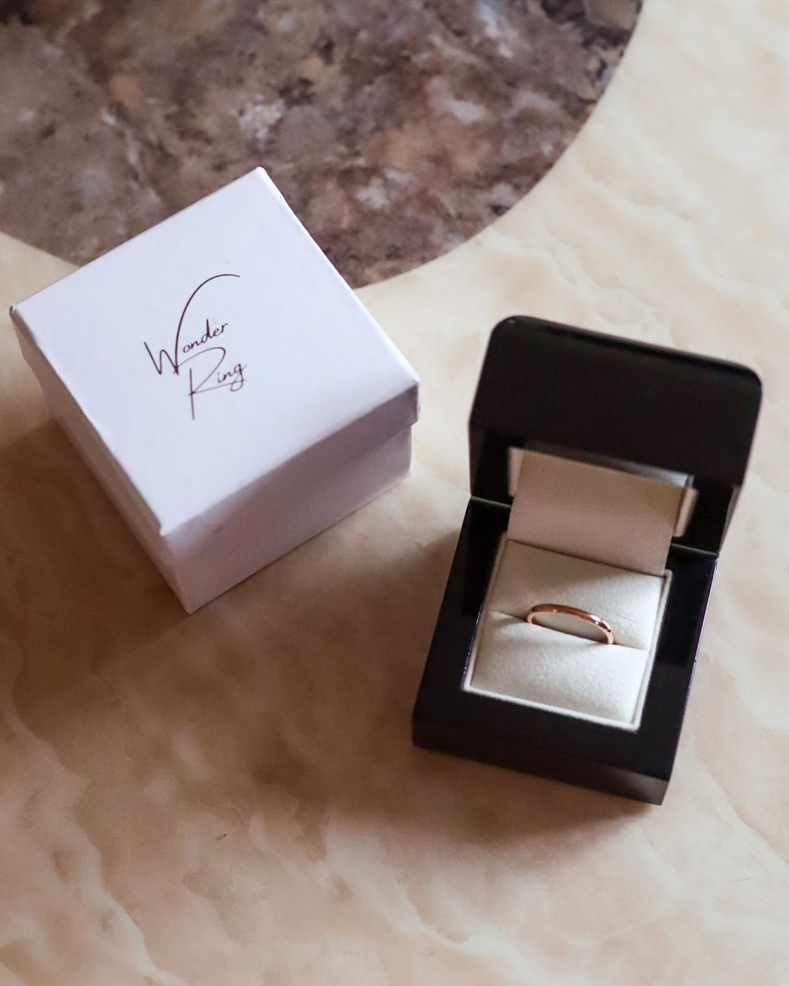 Customer photo review of Rose Gold 2mm Wonder Ring