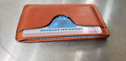 Customer photo review of Blemished | No.54 | 'Chestnut' Minimalist Leather Wallet