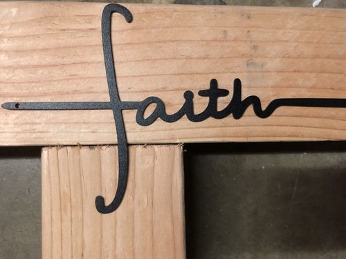 Customer photo review of Faith Cross - Yard Sale Item (as is condition)