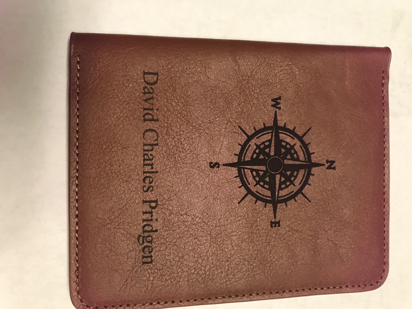 Customer photo review of Personalized Leather Passport Holder