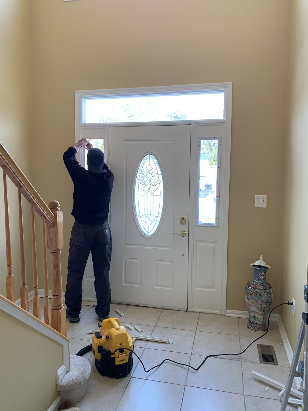 Customer photo review of Clear 1 Lite Glass and Frame Kit (Half Sidelite 8" x 36" Glass Size)