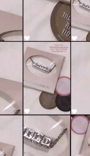 Customer photo review of Inner Child Block Necklace