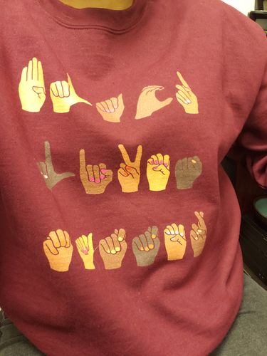 Customer photo review of Black Lives Matter (American Sign Language) - Sweatshirt