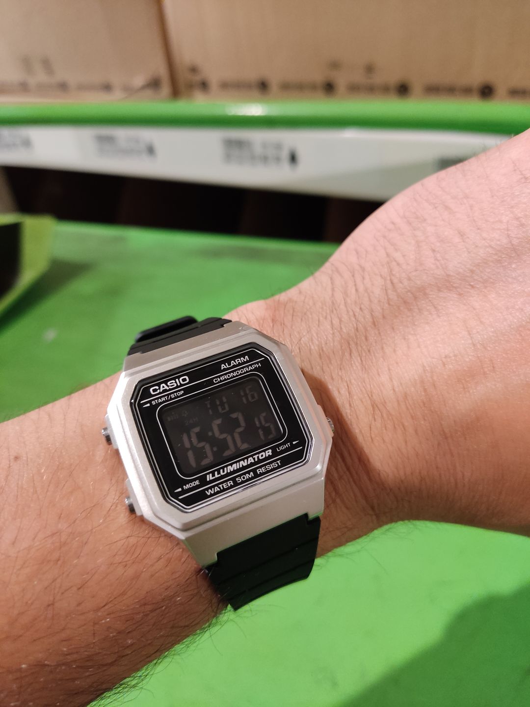 Customer photo review of Reloj Casio Vintage W-217HM-7BV Plateado/Negro