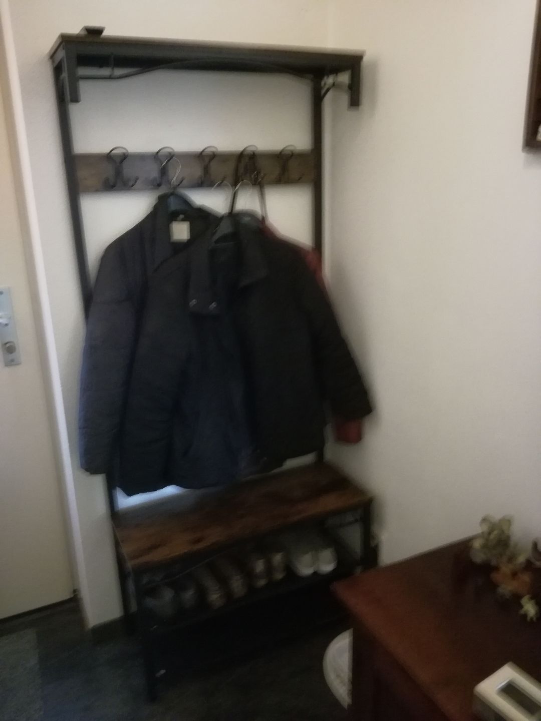 Customer photo review of Garderoberek Industrieel Design | Houtlook en Staal | 80x30x179cm