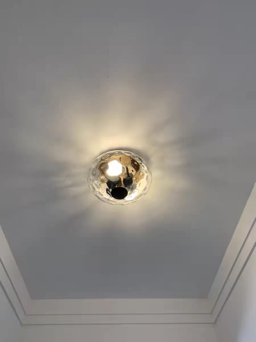 Customer photo review of Modern Glass Bowl Flush Mount