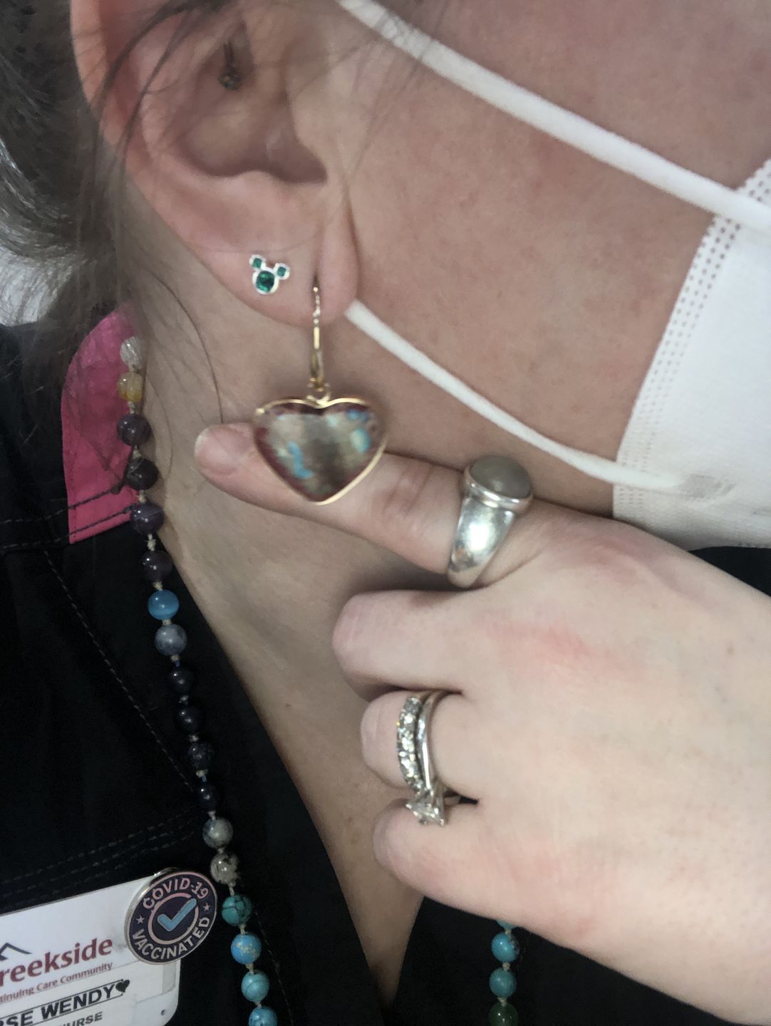 Customer photo review of Healing Love Jasper Earrings