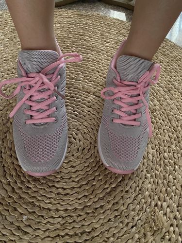 Customer photo review of Women's Comfortable Platform Walking Sneakers