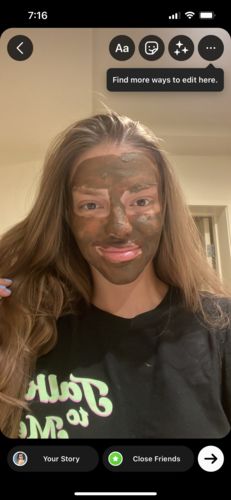 Customer photo review of Instant Matcha Clay Mask