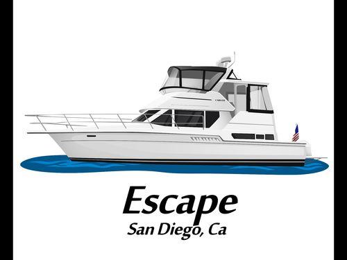 Customer photo review of Custom Digital Boat Portrait