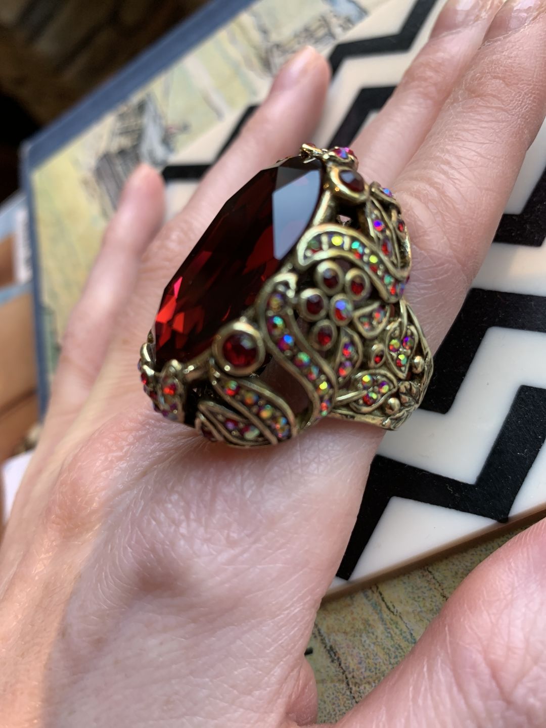 Customer photo review of Heidi Daus® "Dare to Wear" Crystal Statement Ring