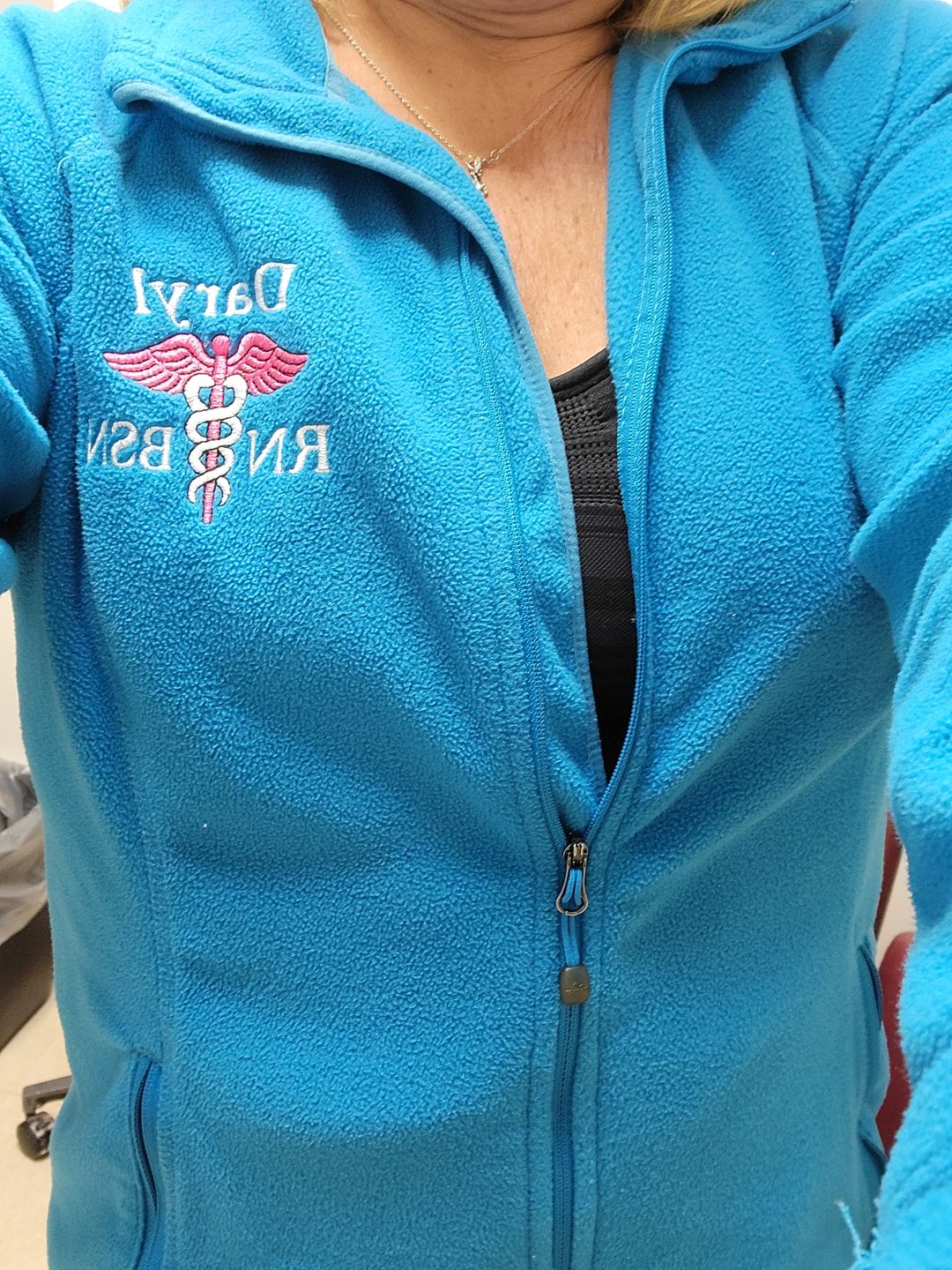 Customer photo review of Closeout Colors |  EB225 Eddie Bauer® Ladies Full-Zip Microfleece Jacket
