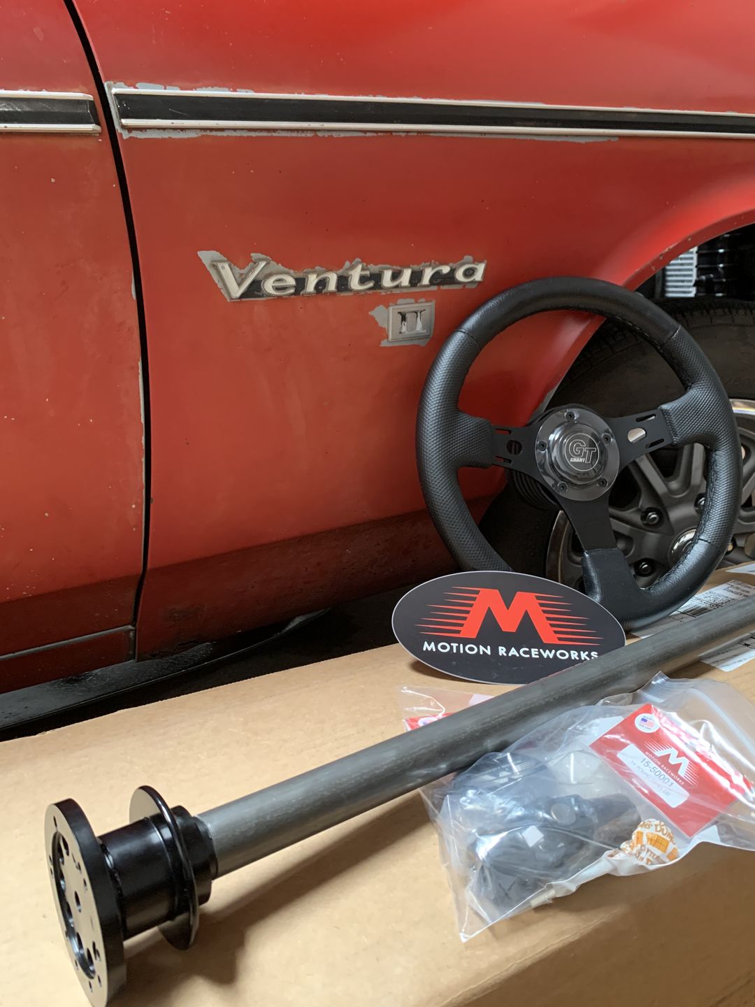 Customer photo review of Motion Raceworks DIY Lightweight Chromoly Steering Column Kit 15-210