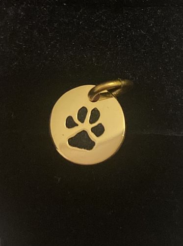 Customer photo review of Double-Sided Custom Paw Pendant