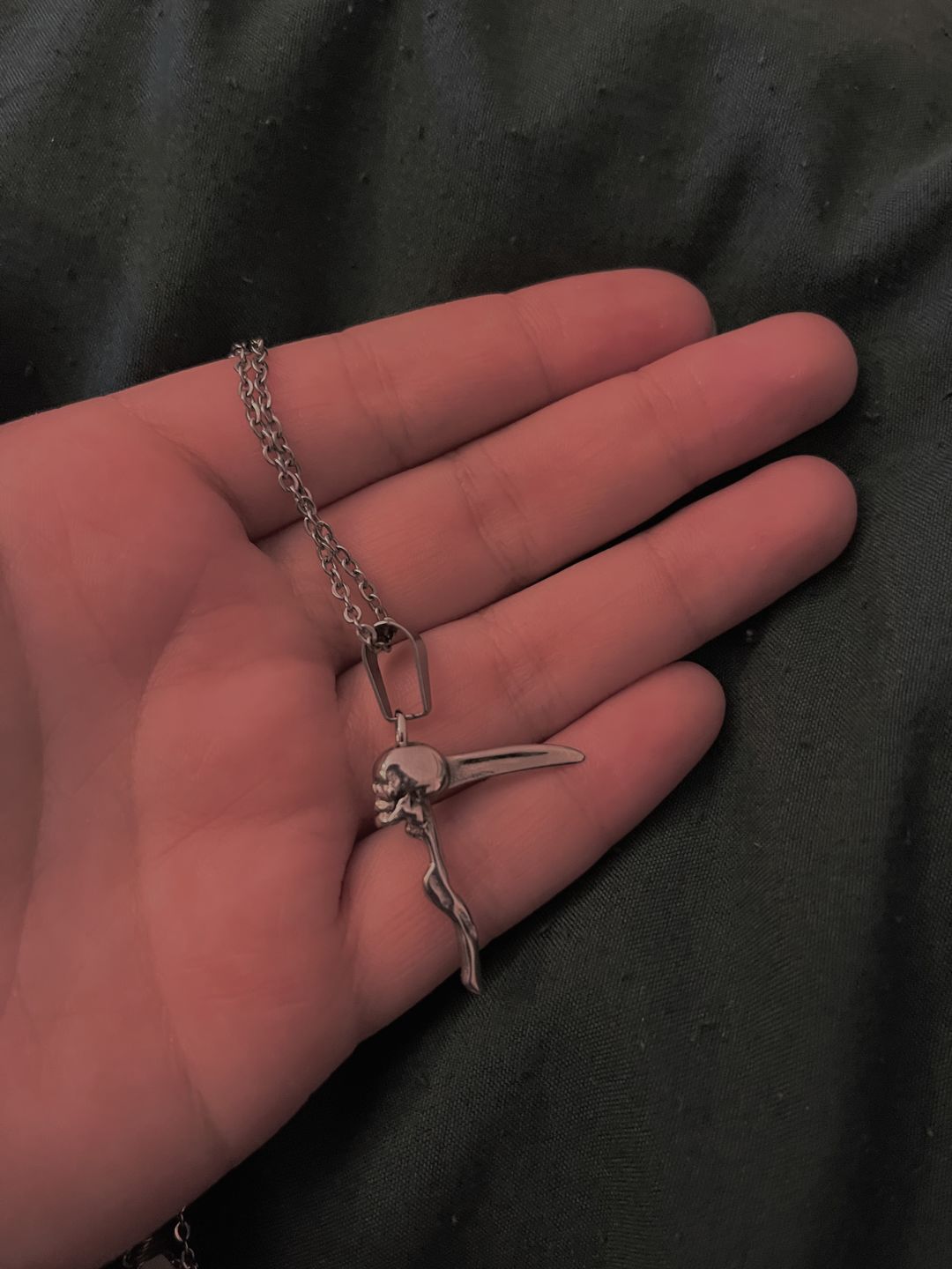 Customer photo review of SCYTHE SKULL PENDANT