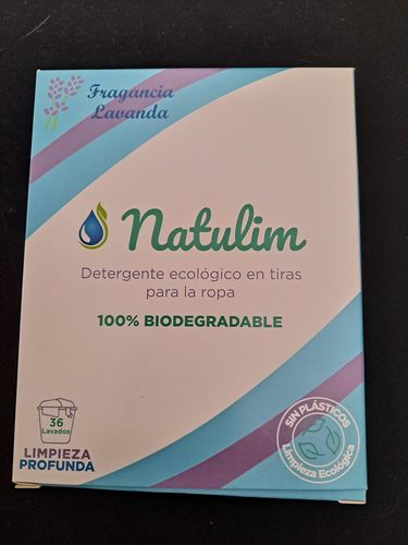 Customer photo review of Eco-Tiras de Detergente 40 lavados Natulim