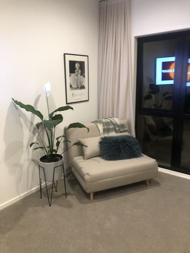 Customer photo review of Kenny Sofa Bed (Dark Grey/Beige)