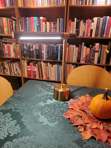 Customer photo review of LED Wood Brass Elegant Desk Table Light - Bedroom Study Banker Adjustable Lamp