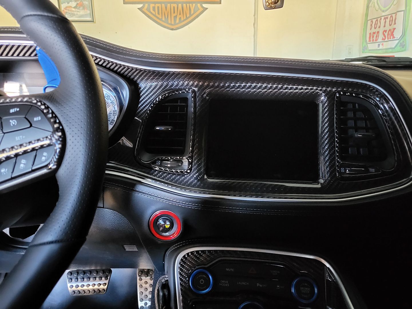 Customer photo review of REAL CARBON FIBER INTERIOR DASHBOARD INSERT COVER FOR 2015-2021 DODGE CHALLENGER